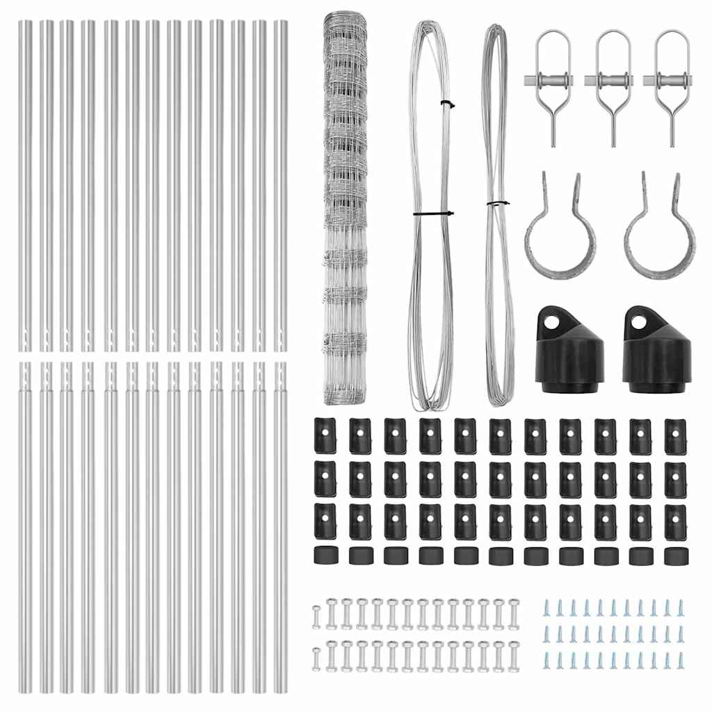 Φράχτης Πεδίων vidaXL 1.4x25 μ. Γαλβανισμένος Χάλυβας