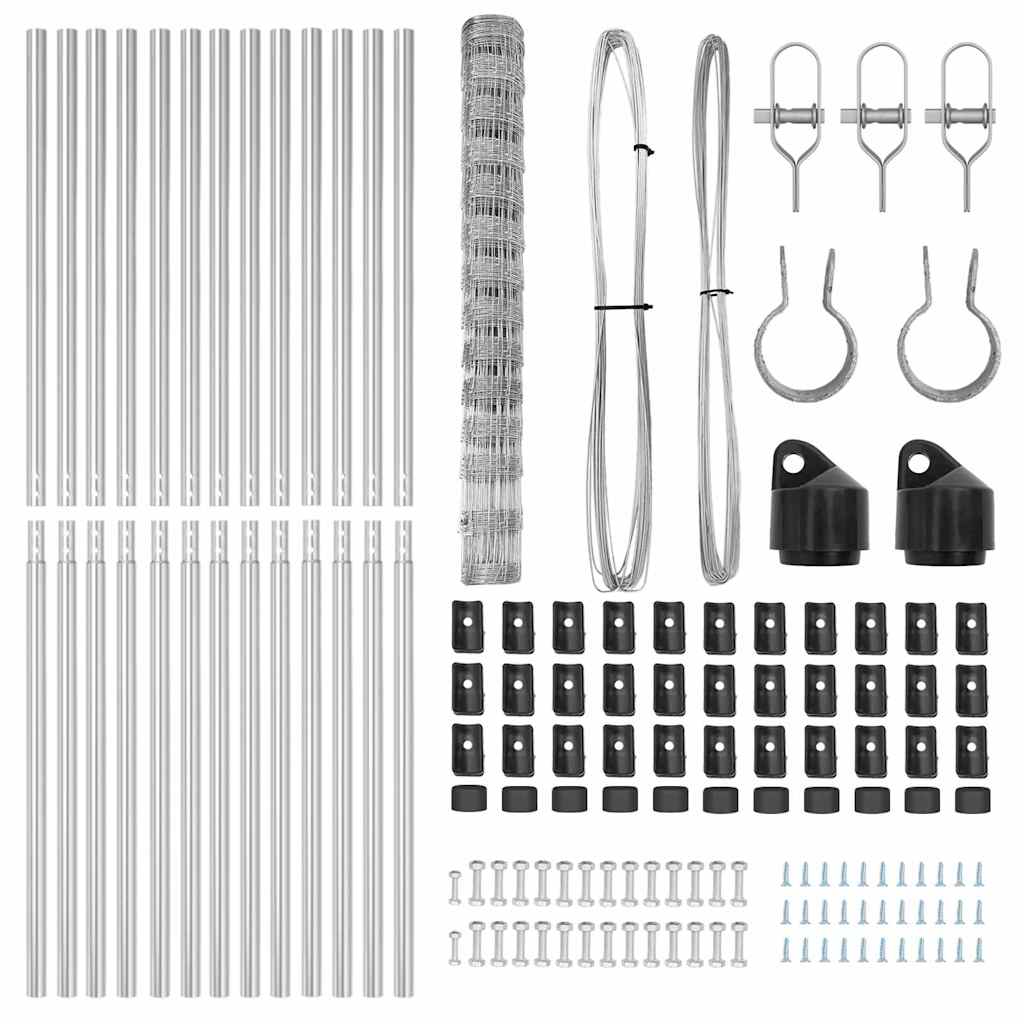 vidaXL Field Fence 1.4x25 m Γαλβανισμένο Ατσάλι