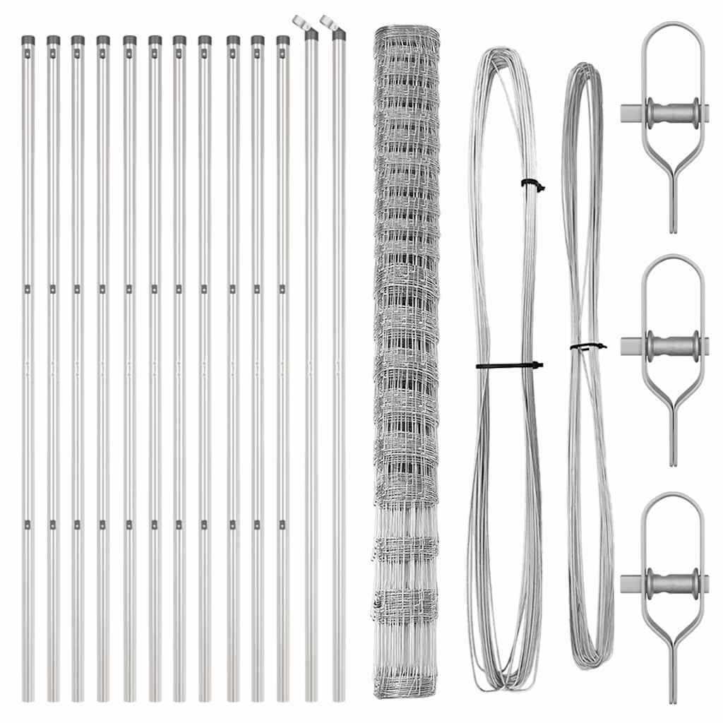 vidaXL Field Fence 1.6x25 μ Γαλβανισμένο Ατσάλι