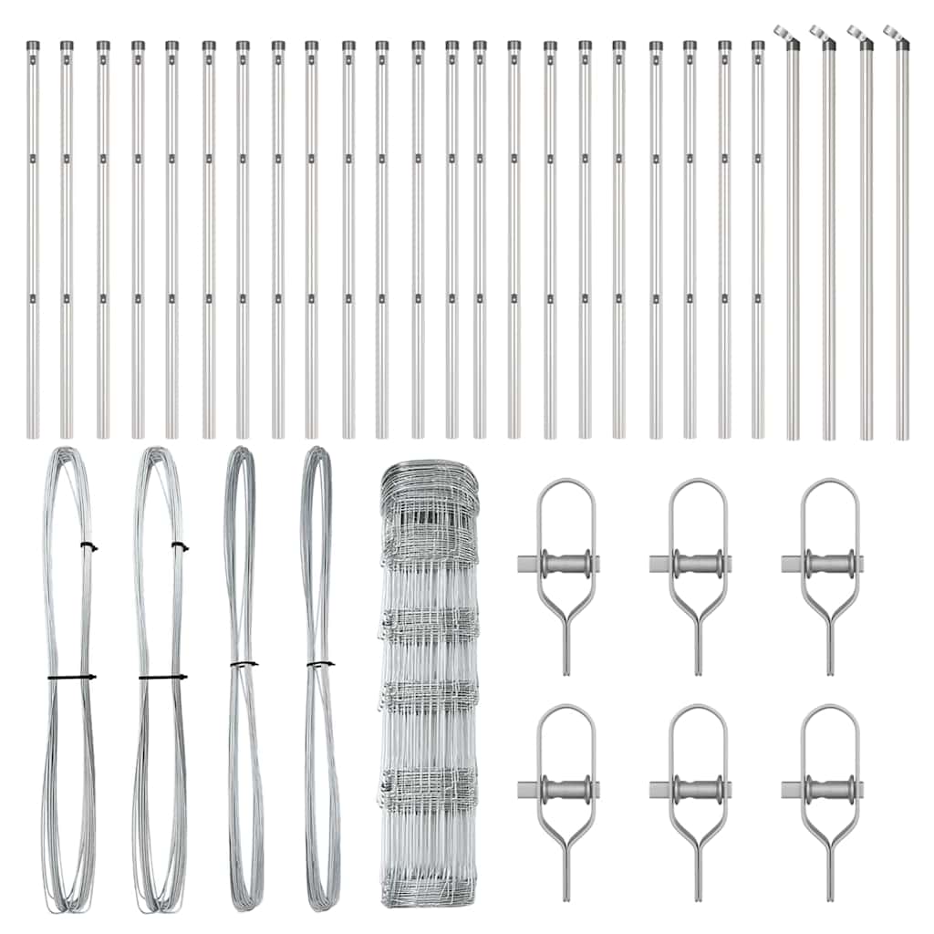 Φράχτης vidaXL Field 0.8x50 m Γαλβανισμένο Ατσάλι