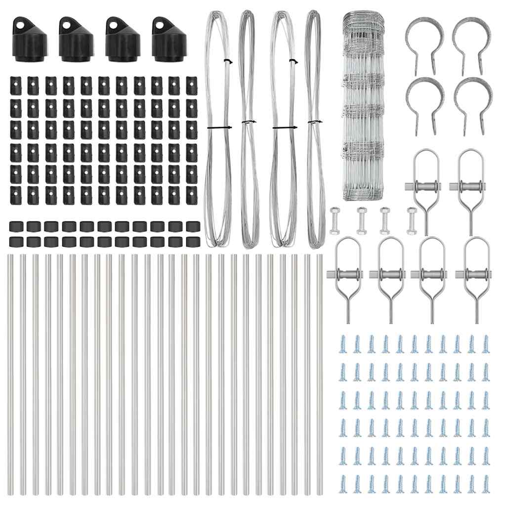 Φράχτης vidaXL Field 0.8x50 m Γαλβανισμένο Ατσάλι