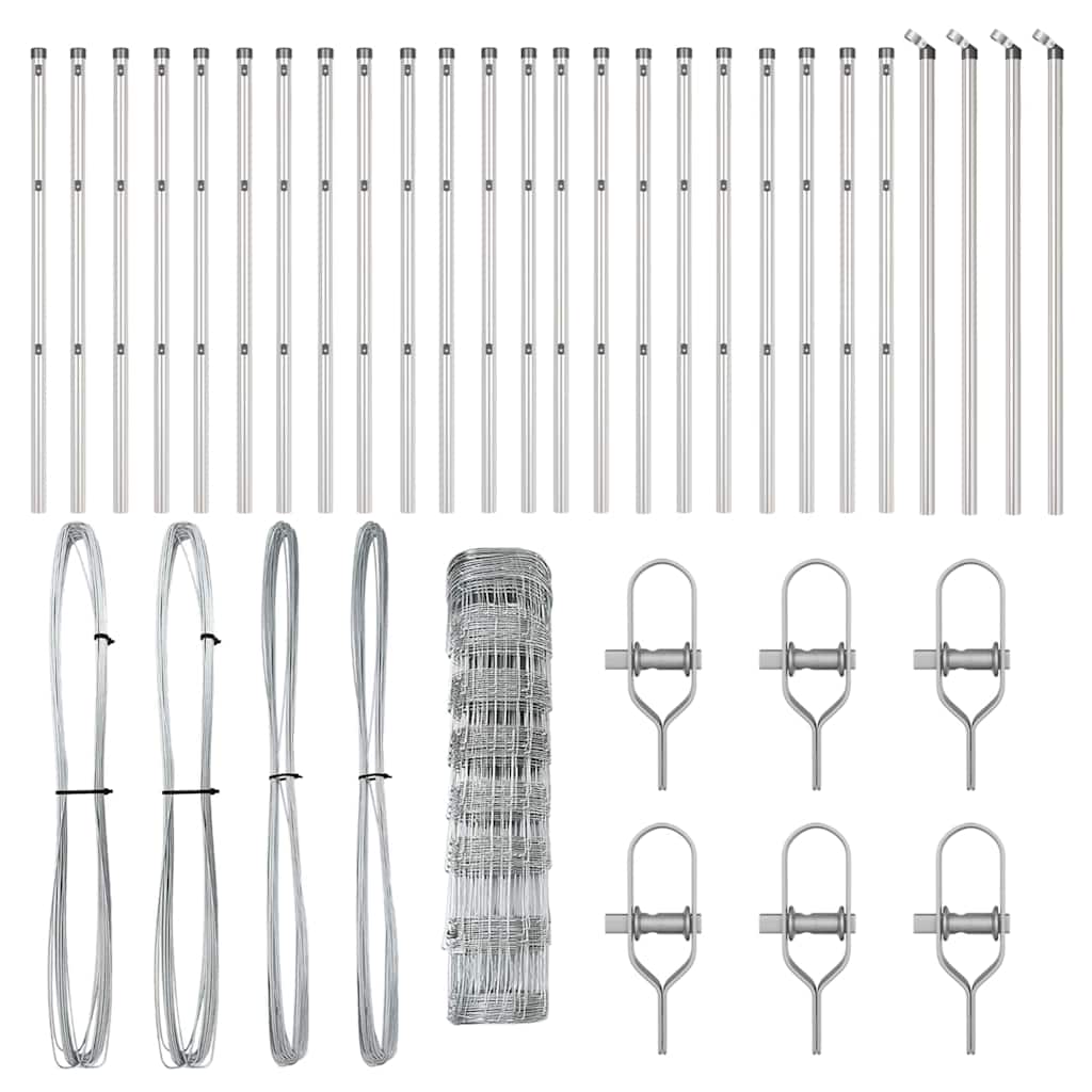 Φράχτης vidaXL 0.8x50 μ Γαλβανισμένος Χάλυβας