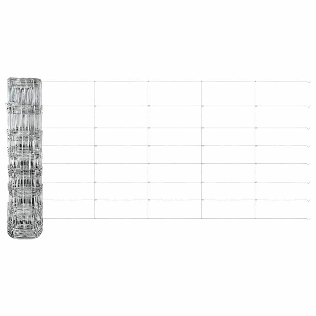 vidaXL Φράχτης Πεδίου 0.8x50 μ Γαλβανισμένος Χάλυβας