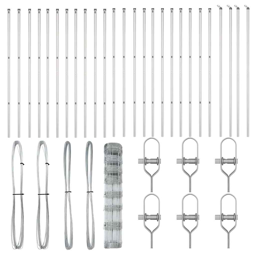 vidaXL Περίφραξη Πολίου 1x50 μ Γαλβανισμένος Χάλυβας