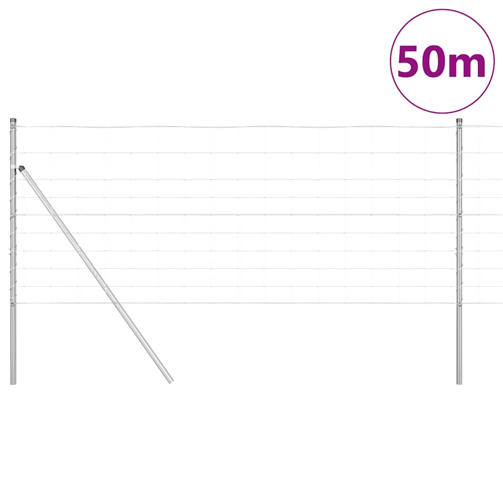 vidaXL Φράχτης Αγρού 1x50 μ Γαλβανισμένος Χάλυβας