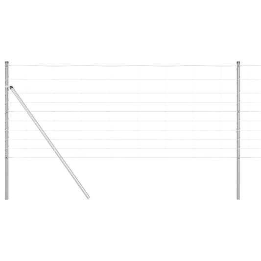 vidaXL Φράκτης Πεδίο 1x50 μ Γαλβανισμένο Ατσάλι