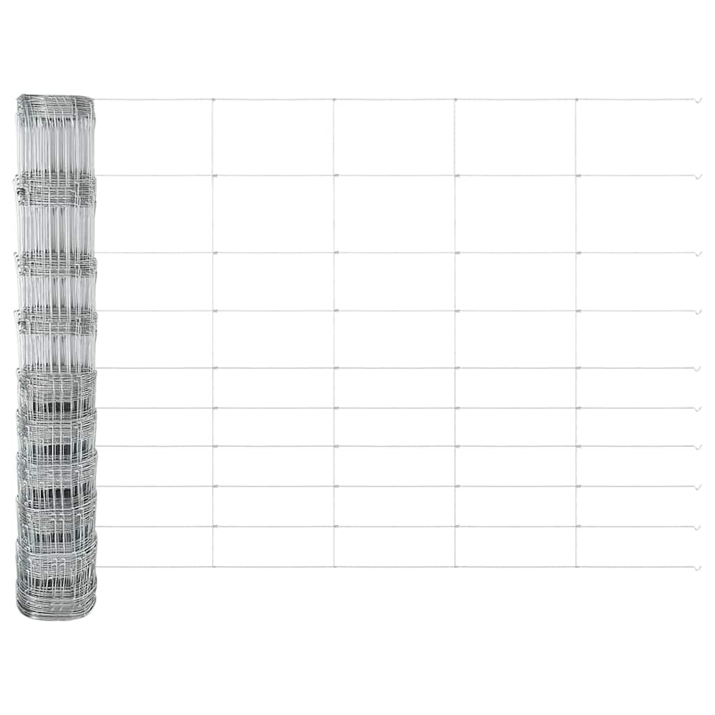 vidaXL Περίφραξη γηπέδου 1.2x50 μ Γαλβανισμένο ατσάλι