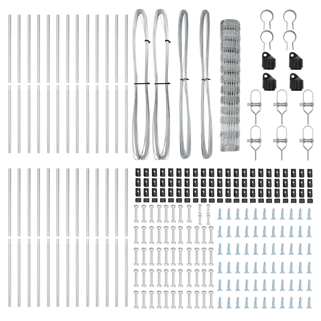 vidaXL Φράχτης Πεδίων 1.2x50 μ Γαλβανισμένος Χάλυβας