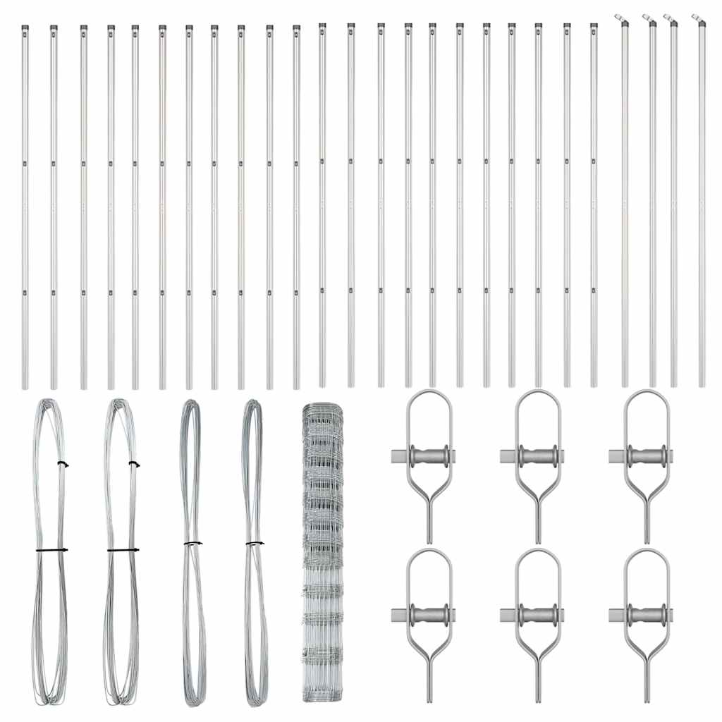 vidaXL Φράχτης Αγρού 1.4x50 μ Γαλβανισμένος Χάλυβας