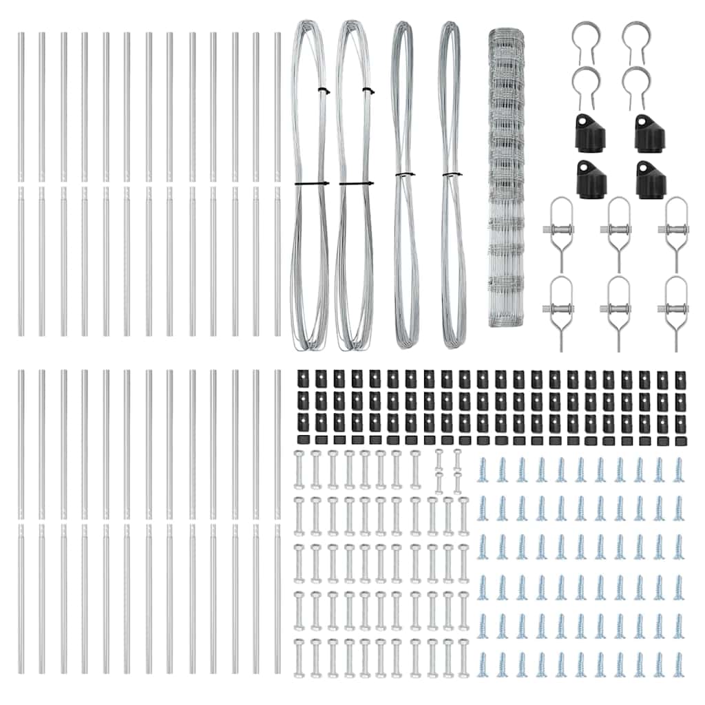 vidaXL Περίφραξη Αγρού 1.5x50 μ Γαλβανισμένο Ατσάλι