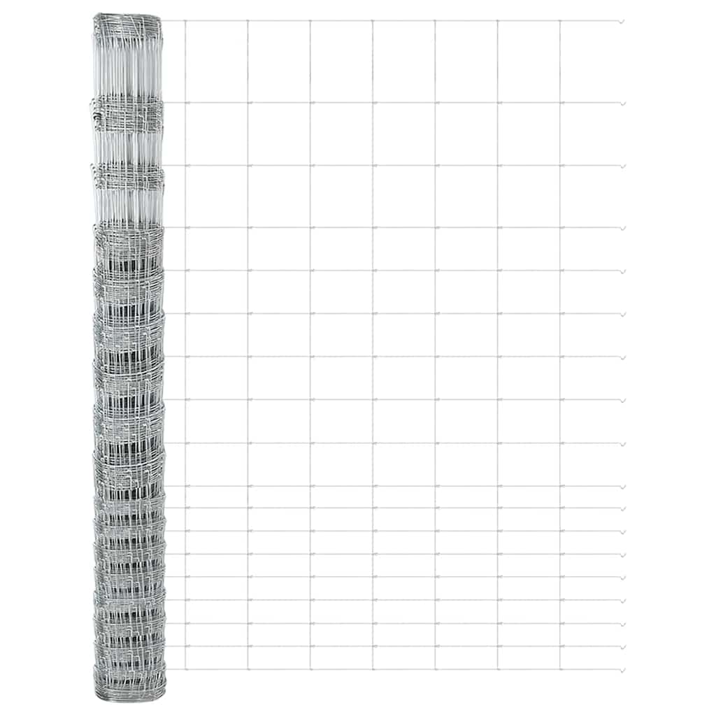 vidaXL Περίφραξη Αγρού 1.5x50 m Γαλβανισμένος Χάλυβας