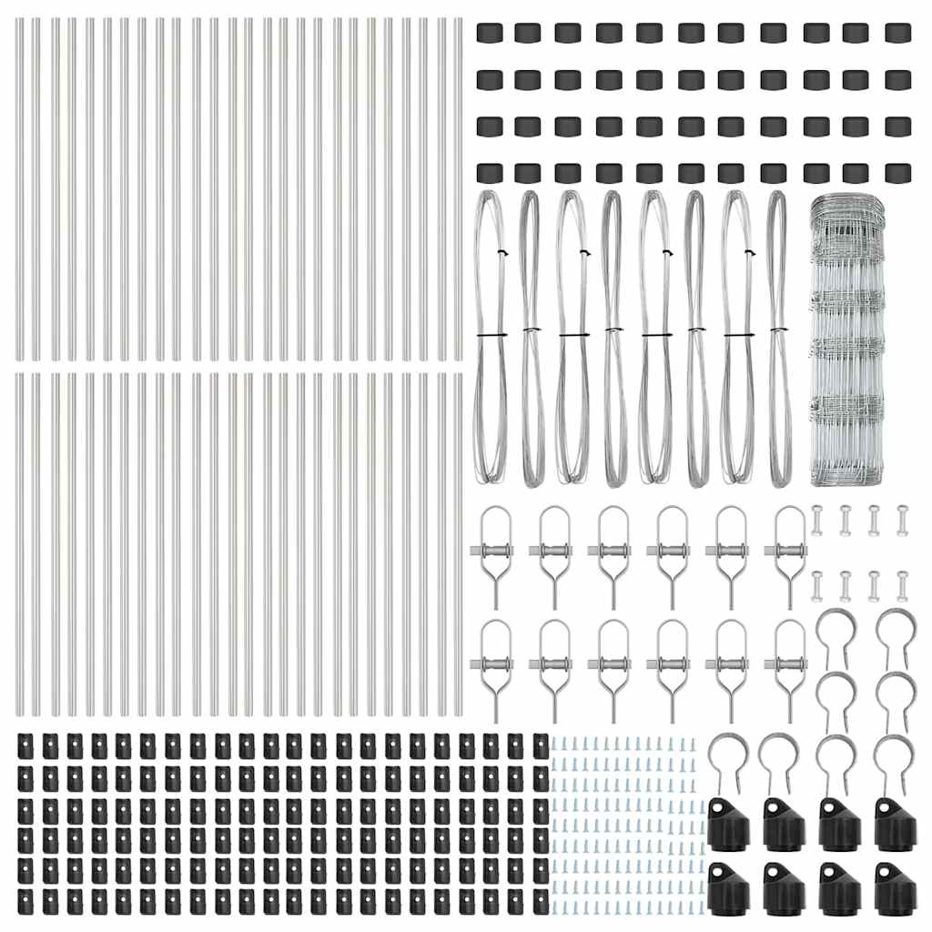 vidaXL Field Fence 0.8x100 μ Γαλβανισμένου Χάλυβα