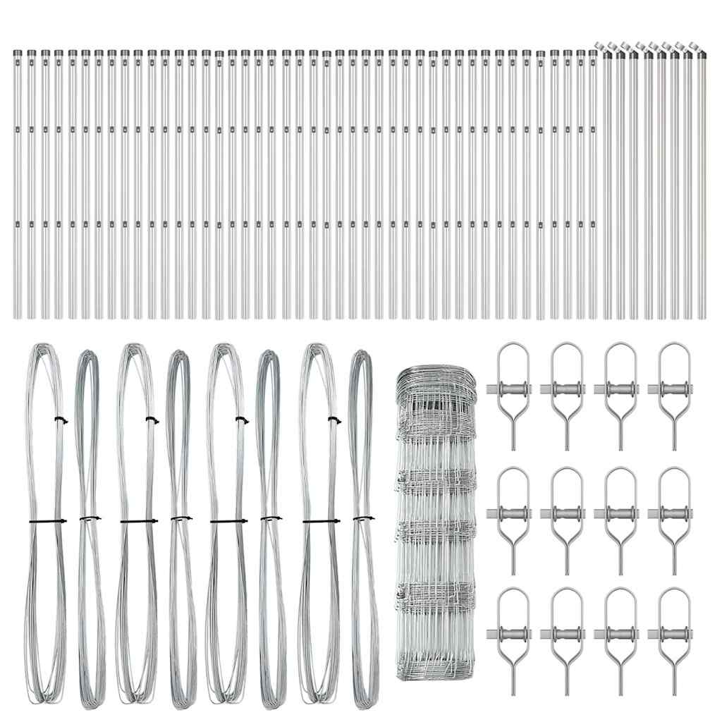 vidaXL Φράχτης Αγρού 0.8x100 μ Γαλβανισμένο Ατσάλι