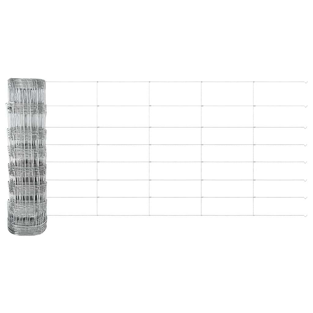 vidaXL Φράκτης Πεδίων 0.8x100 m Γαλβανισμένος Χάλυβας