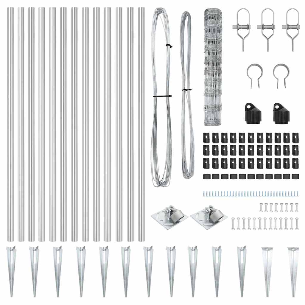 Φράχτης Πεδίων vidaXL 1x25 μ Γαλβανισμένο Ατσάλι