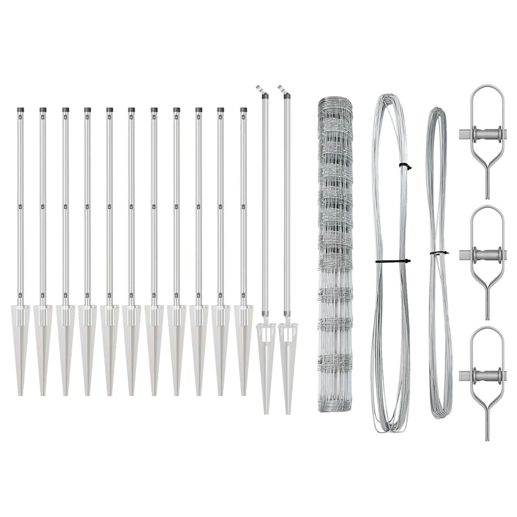 vidaXL Φράχτης Περιοχής 1.4x25 μ. Γαλβανισμένο Ατσάλι