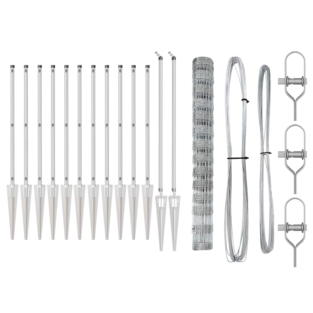 vidaXL Φράχτης Αγρού 1.4x25 μ Γαλβανισμένος Χάλυβας