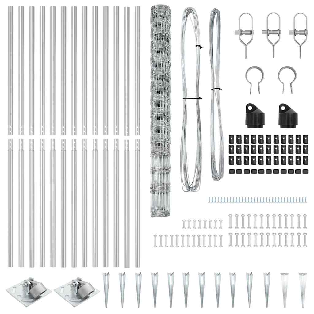 Φράχτης Αγρού vidaXL 1.6x25 μ Γαλβανισμένος Χάλυβας