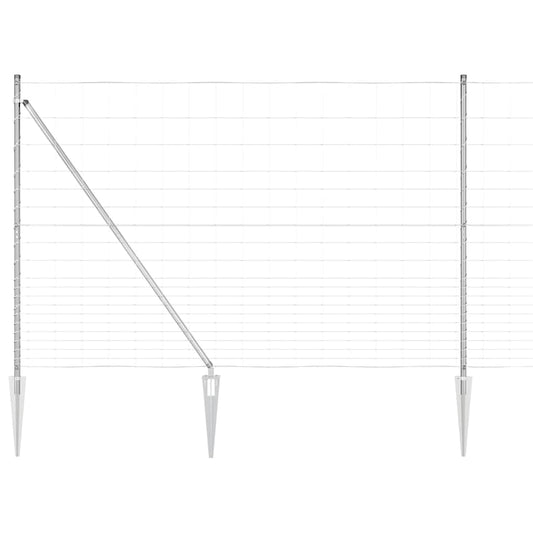 vidaXL Φράγμα Αγρού 1.6x25 μ Γαλβανισμένο Ατσάλι