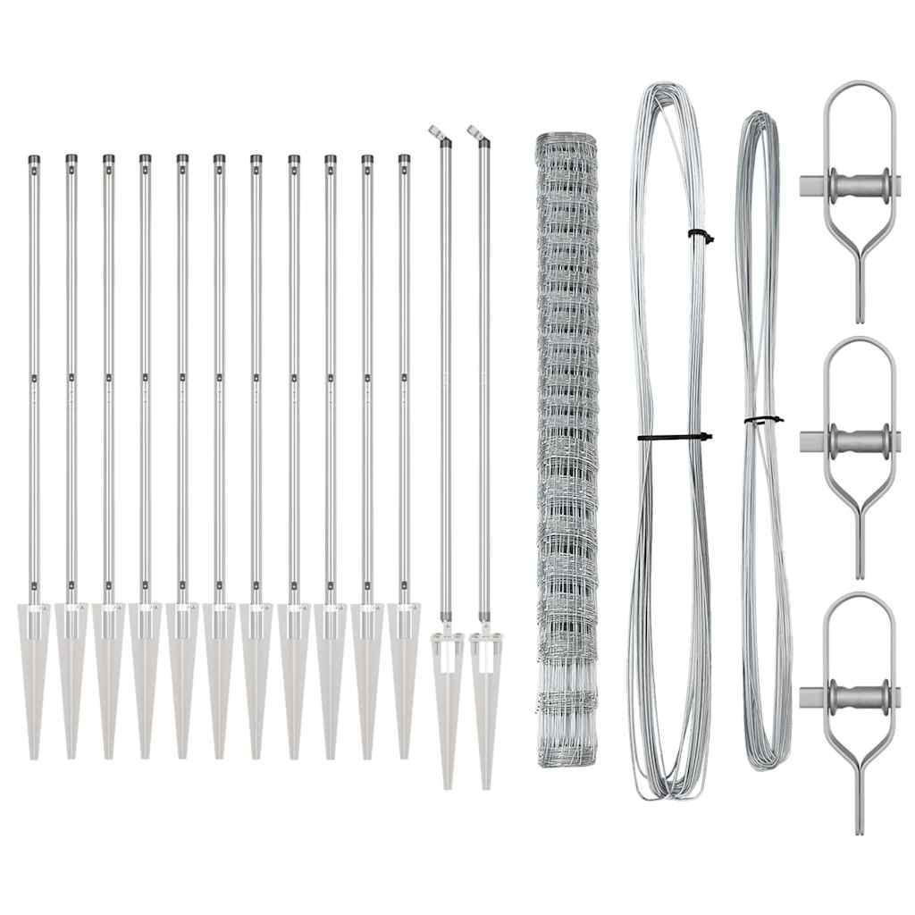 Φράχτης πεδιάδας vidaXL 1.6x25 μ. Γαλβανισμένο Ατσάλι