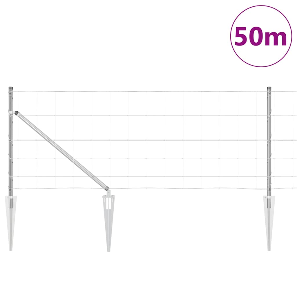 Φράχτης Πεδίου vidaXL 0.8x50 μ γαλβανισμένο μέταλλο