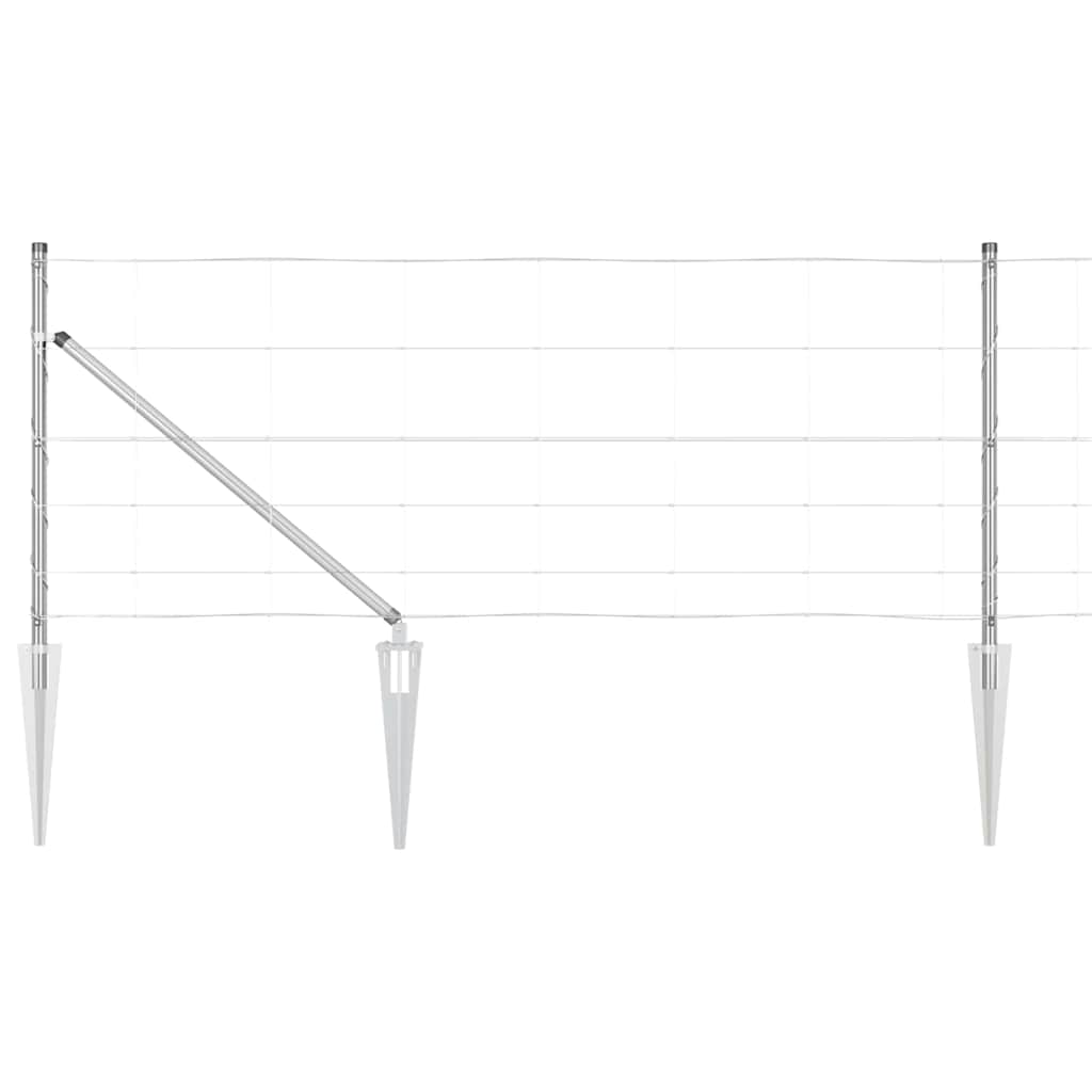 vidaXL Φράχτης Αγρού 0.8x50 μ Γαλβανισμένος Χάλυβας