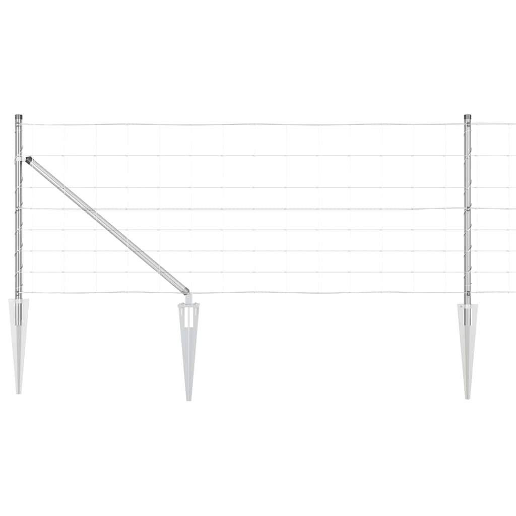 vidaXL Φράκτης 0.8x50 μ Γαλβανισμένο Ατσάλι