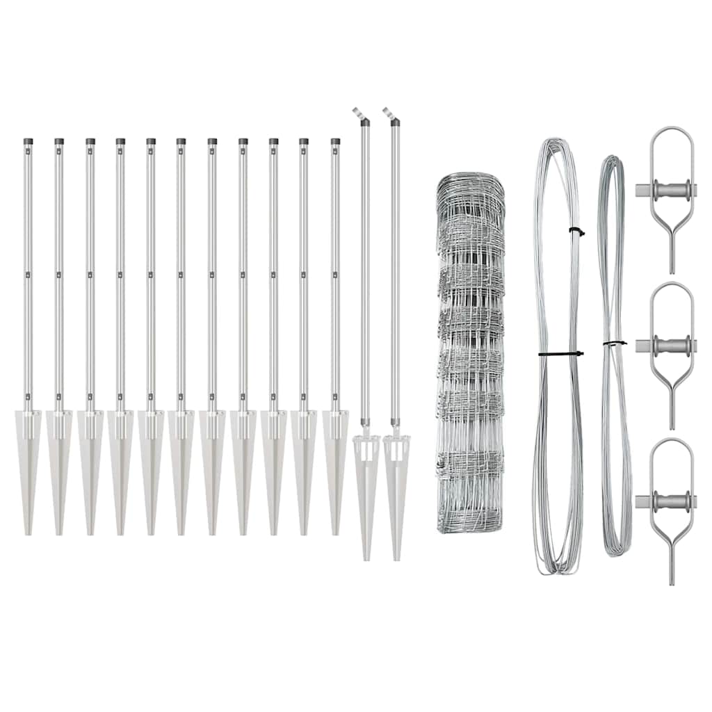 vidaXL Φράκτης 0.8x50 μ Γαλβανισμένο Ατσάλι