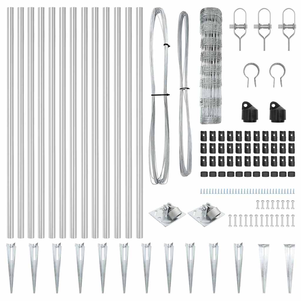 vidaXL Φράκτης 0.8x50 μ Γαλβανισμένο Ατσάλι