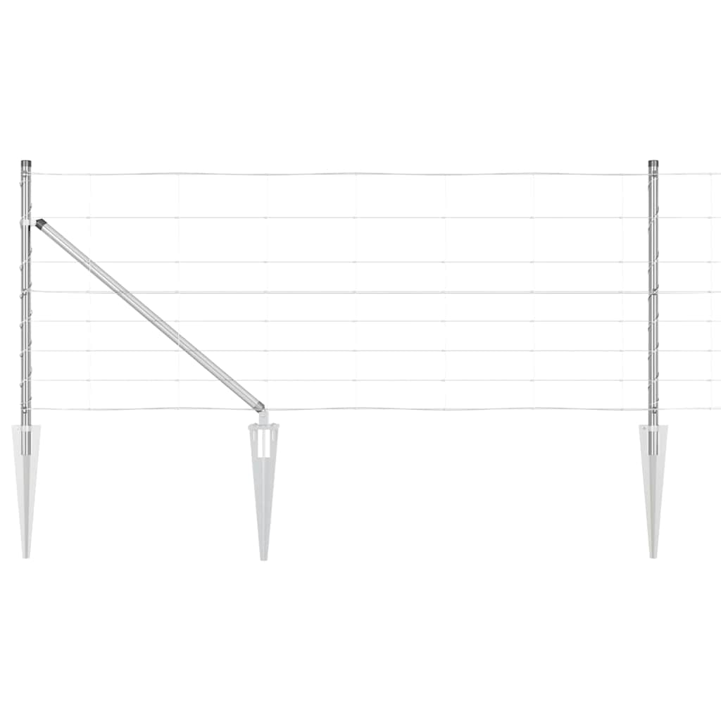 vidaXL Φράκτης Πεδίων 0.8x50 m Χαλυβδόφυλλο