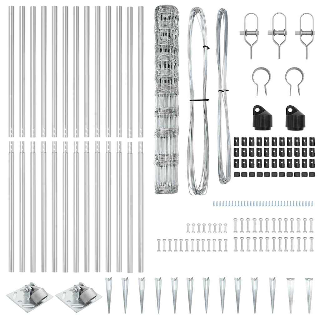 vidaXL Φράγμα Πεδίων 1.2x50 μ Γαλβανισμένο Ατσάλι
