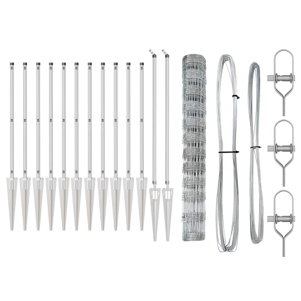 vidaXL Περίφραξη Αγρού 1.2x50 μ Γαλβανισμένο Ατσάλι