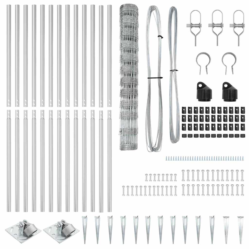 vidaXL Περίφραξη Αγρού 1.2x50 μ Γαλβανισμένο Ατσάλι