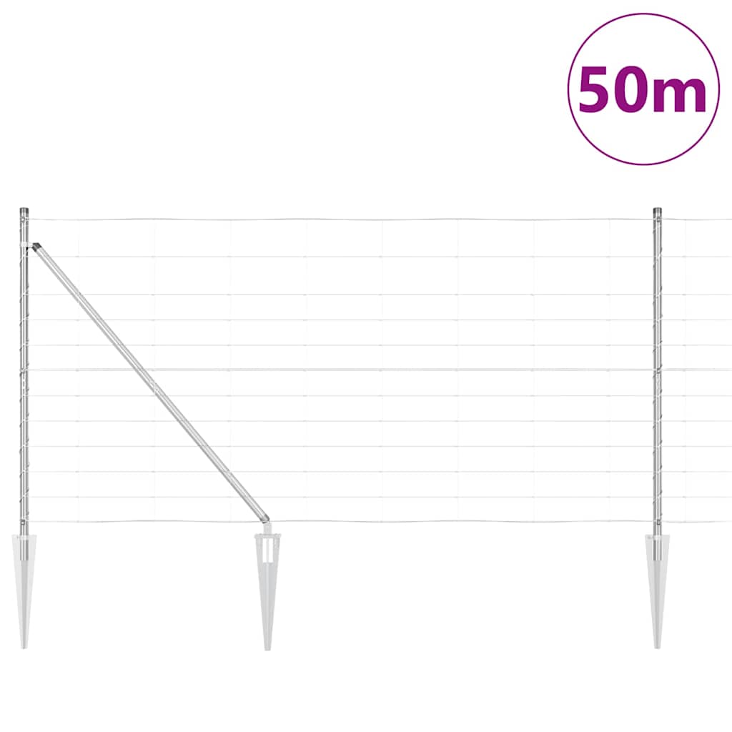 vidaXL Περίφραξη Αγρού 1.2x50 μ Γαλβανισμένο Ατσάλι