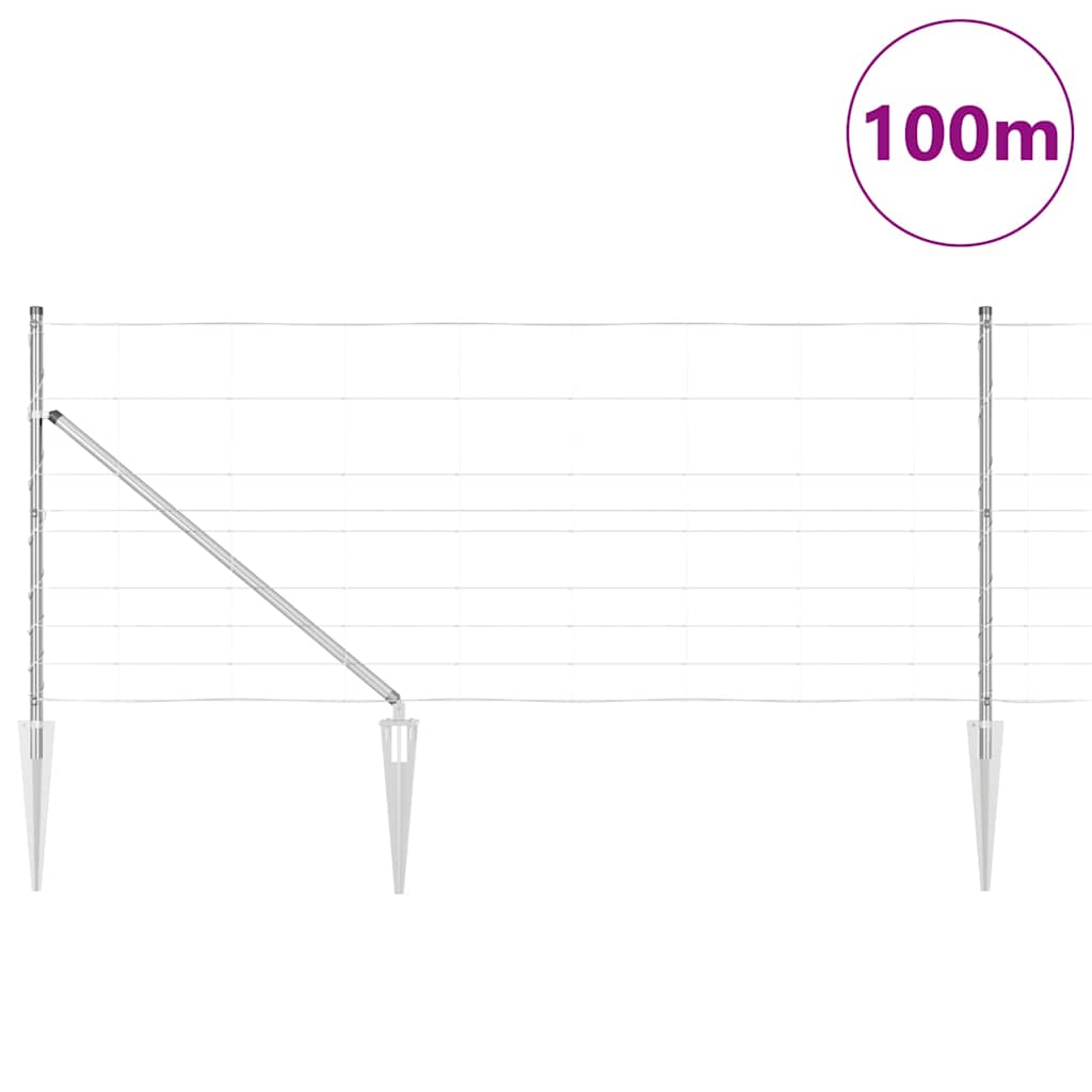 vidaXL Περίφραξη Αγρού 1x100 μ Γαλβανισμένο Ατσάλι