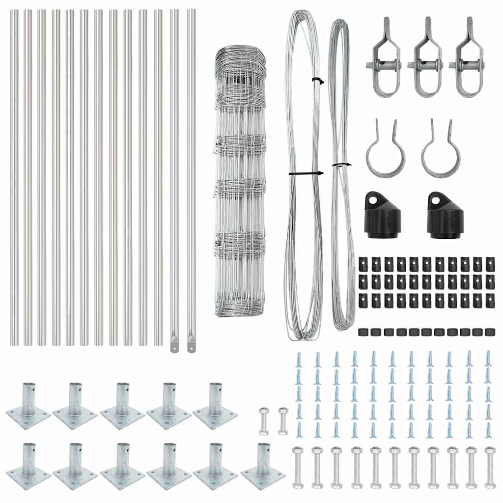 vidaXL Περίφραξη αγρού 0.8x25 μ Γαλβανισμένος χάλυβας