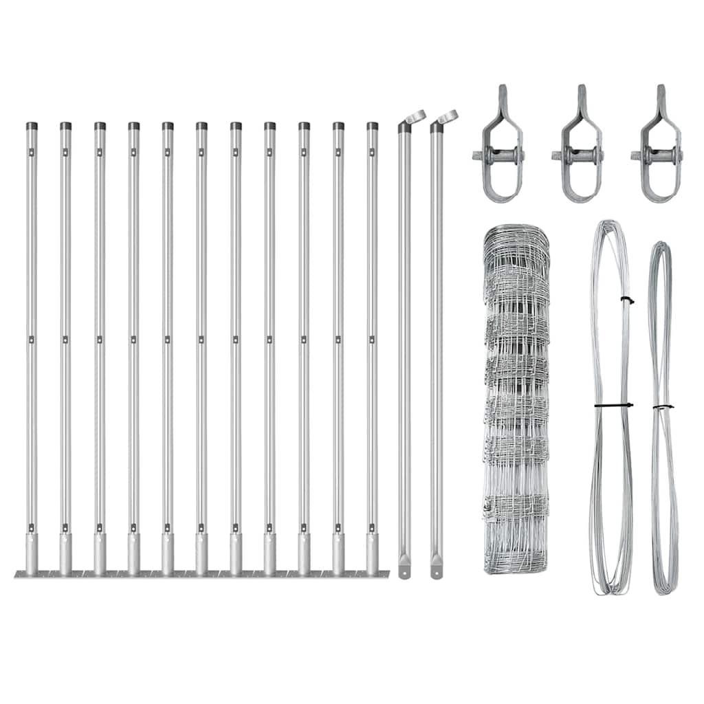 vidaXL Φράχτης Πεδίο 0.8x25 m Γαλβανισμένος Χάλυβας