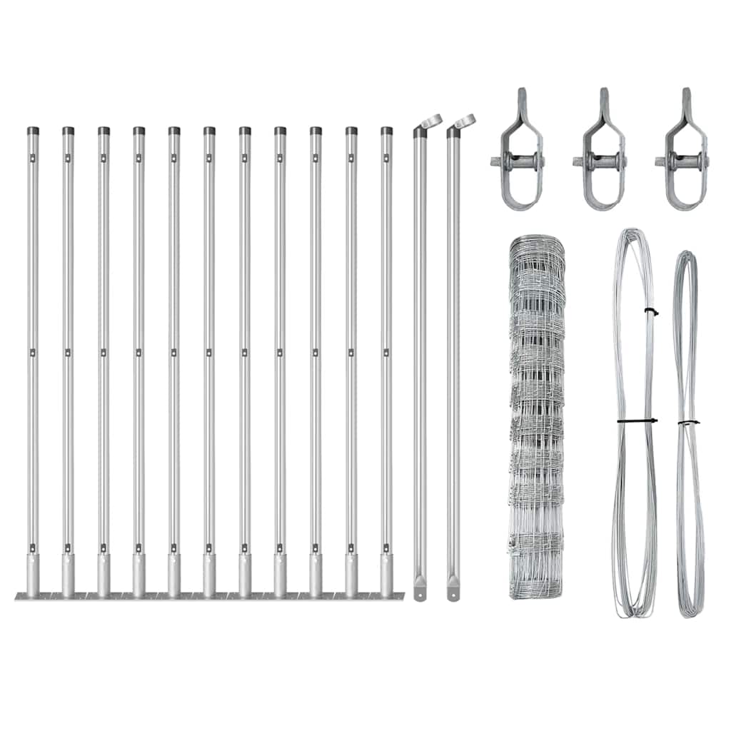 vidaXL Φράκτης Πεδίου 1x25 μ Γαλβανισμένο Ατσάλι