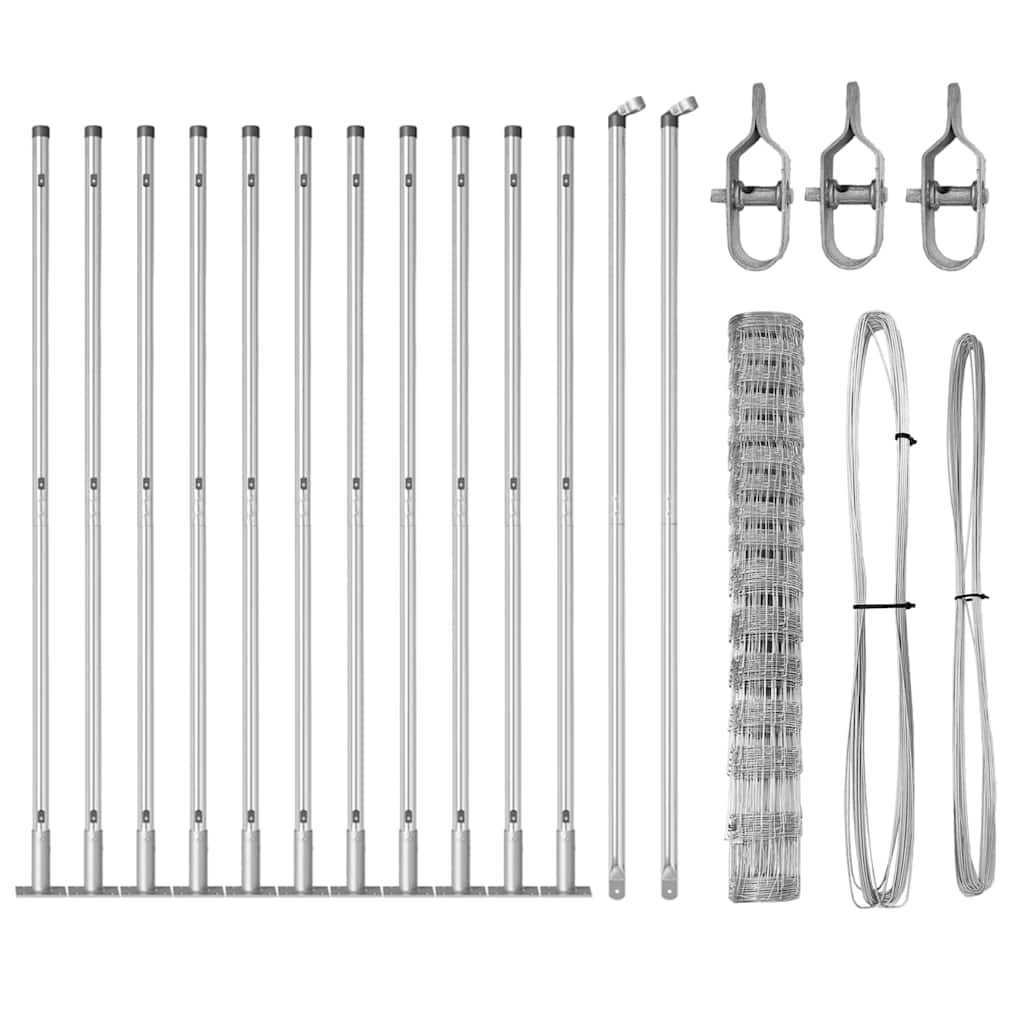 vidaXL Φράκτης Περιοχής 1.2x25 μ Γαλβανισμένο Ατσάλι