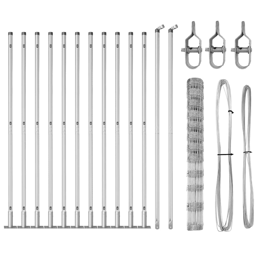 Φράχτης πεδίου vidaXL 1.4x25 μ Γαλβανισμένου Χάλυβα