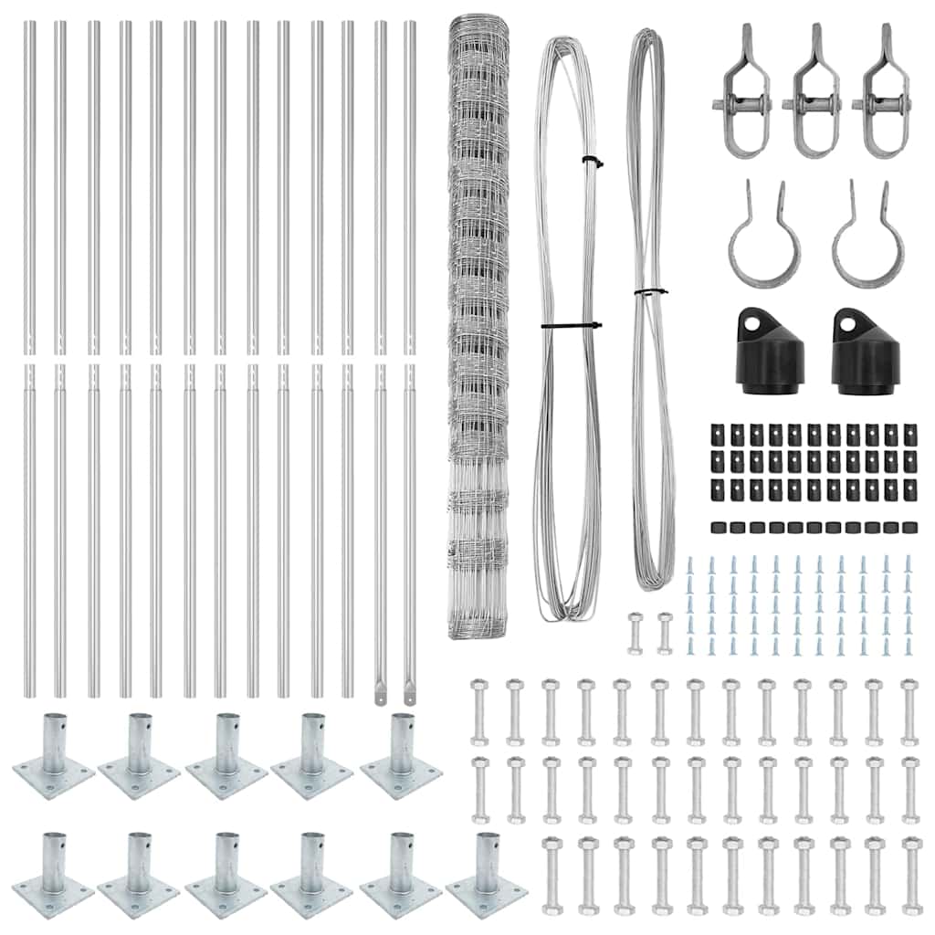 vidaXL Φράχτης πεδίου 1.6x25 μ Γαλβανισμένο ατσάλι