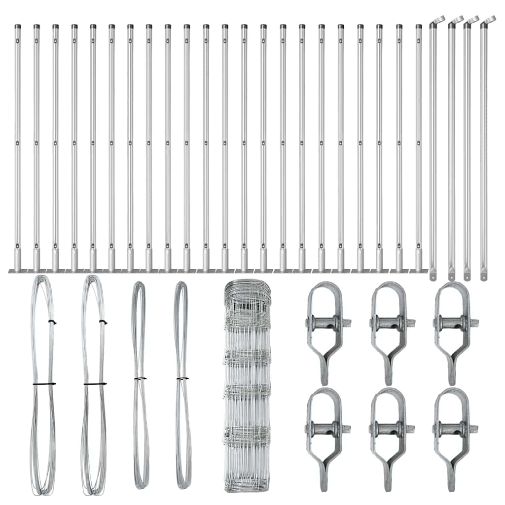 Φράχτης vidaXL 0.8x50 μ Γαλβανισμένος Χάλυβας