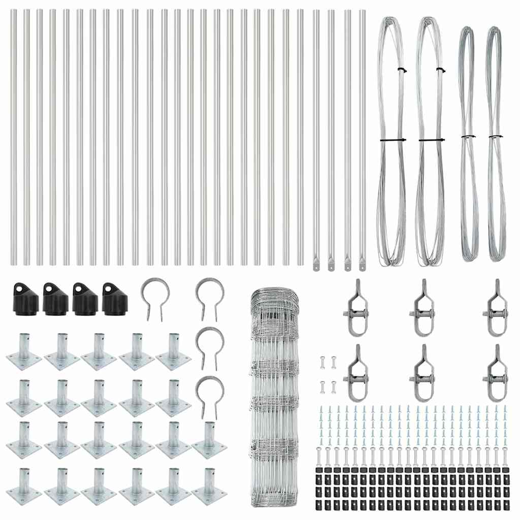 Φράχτης vidaXL 0.8x50 μ Γαλβανισμένος Χάλυβας