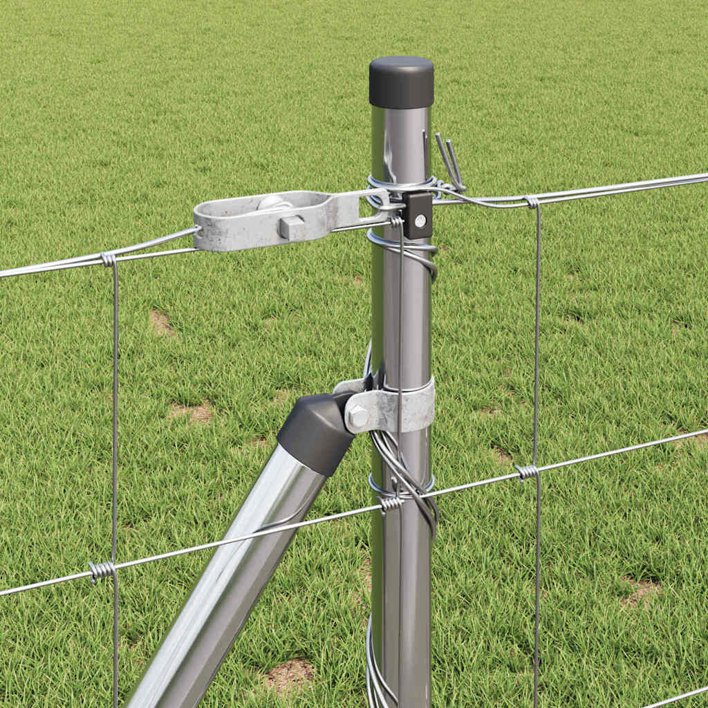 vidaXL Φράγμα Αγρού 0.8x50 m Γαλβανισμένος Χάλυβας