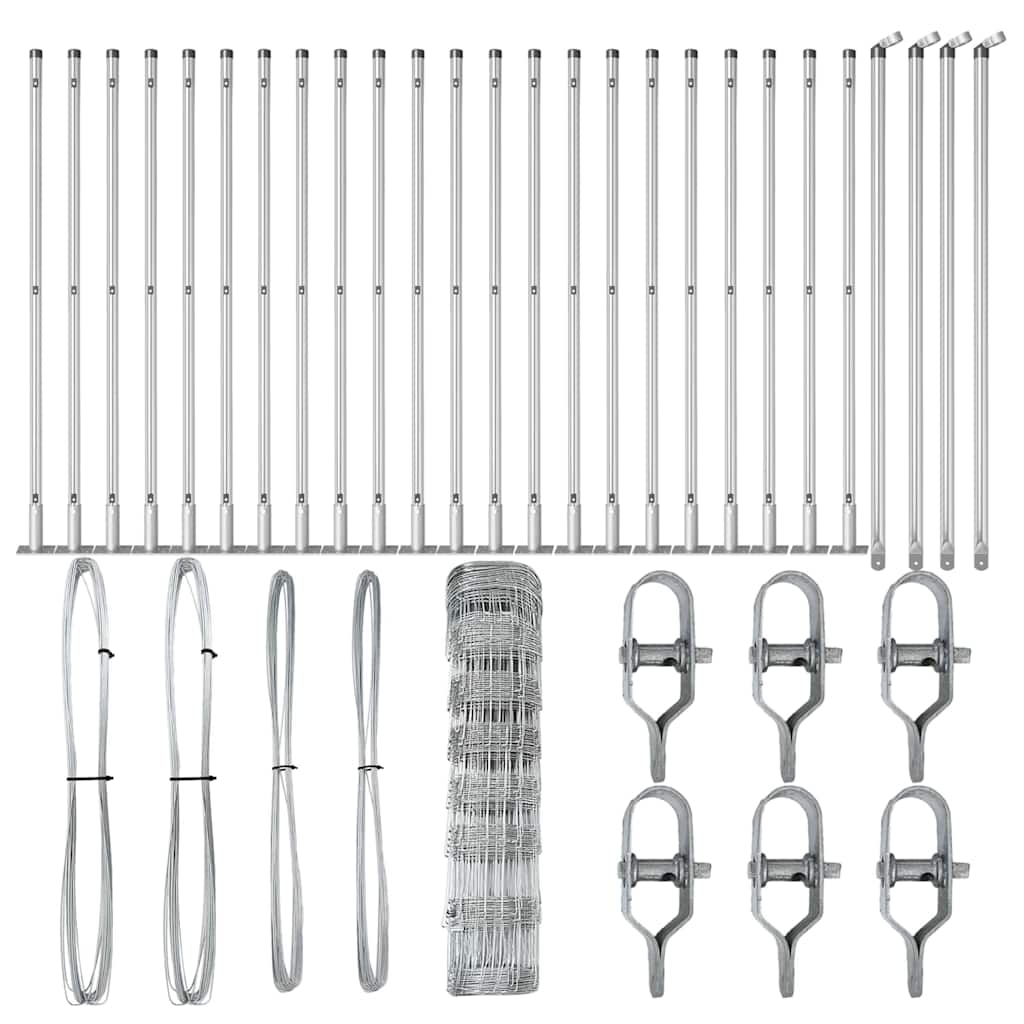 vidaXL Περίφραξη Πεδίο 0.8x50 m Γαλβανισμένος Χάλυβας