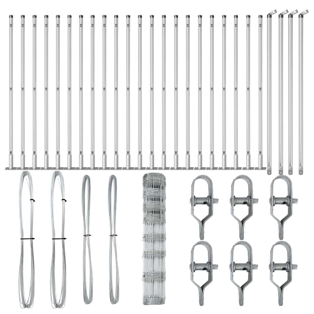 vidaXL Φράκτης Πεδιάδας 1x50 μ Γαλβανισμένος Χάλυβας