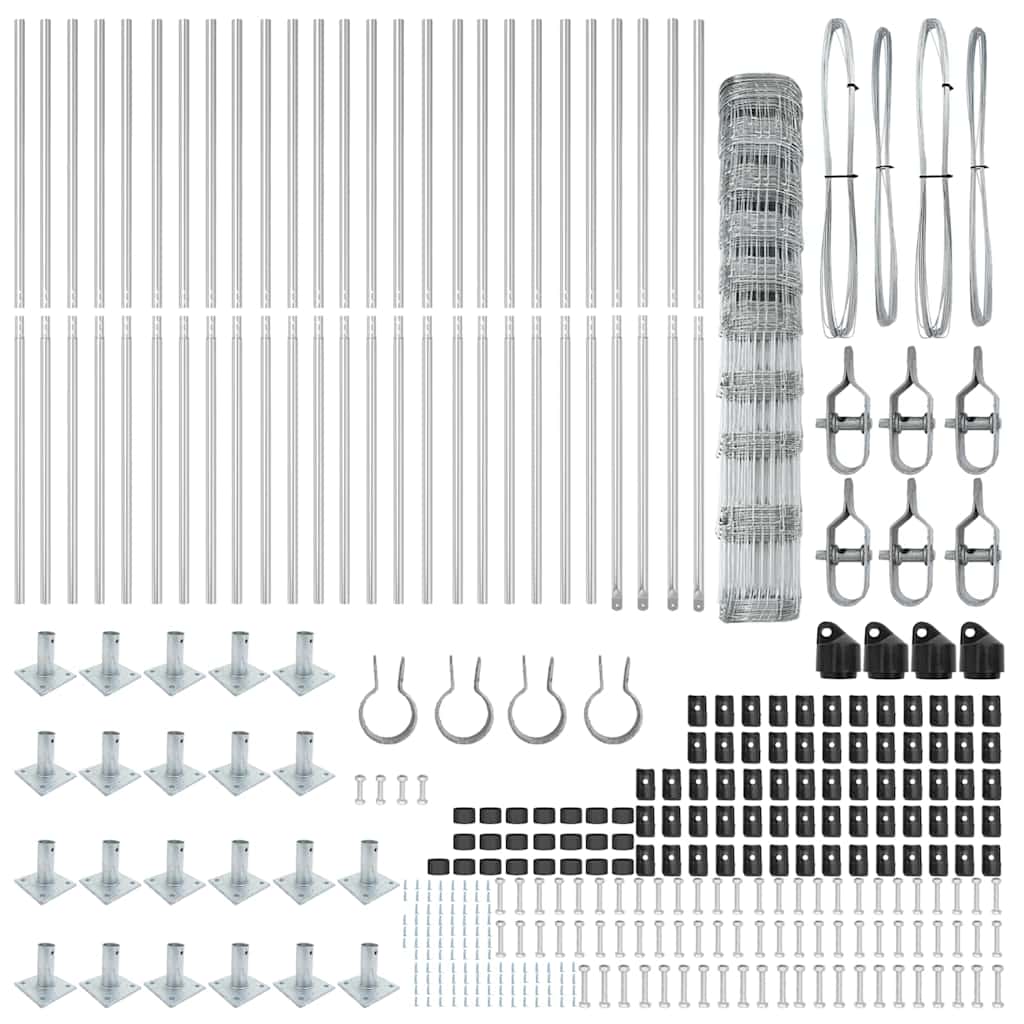 vidaXL Φράχτης Αγρού 1.2x50 μ Γαλβανισμένος Χάλυβας