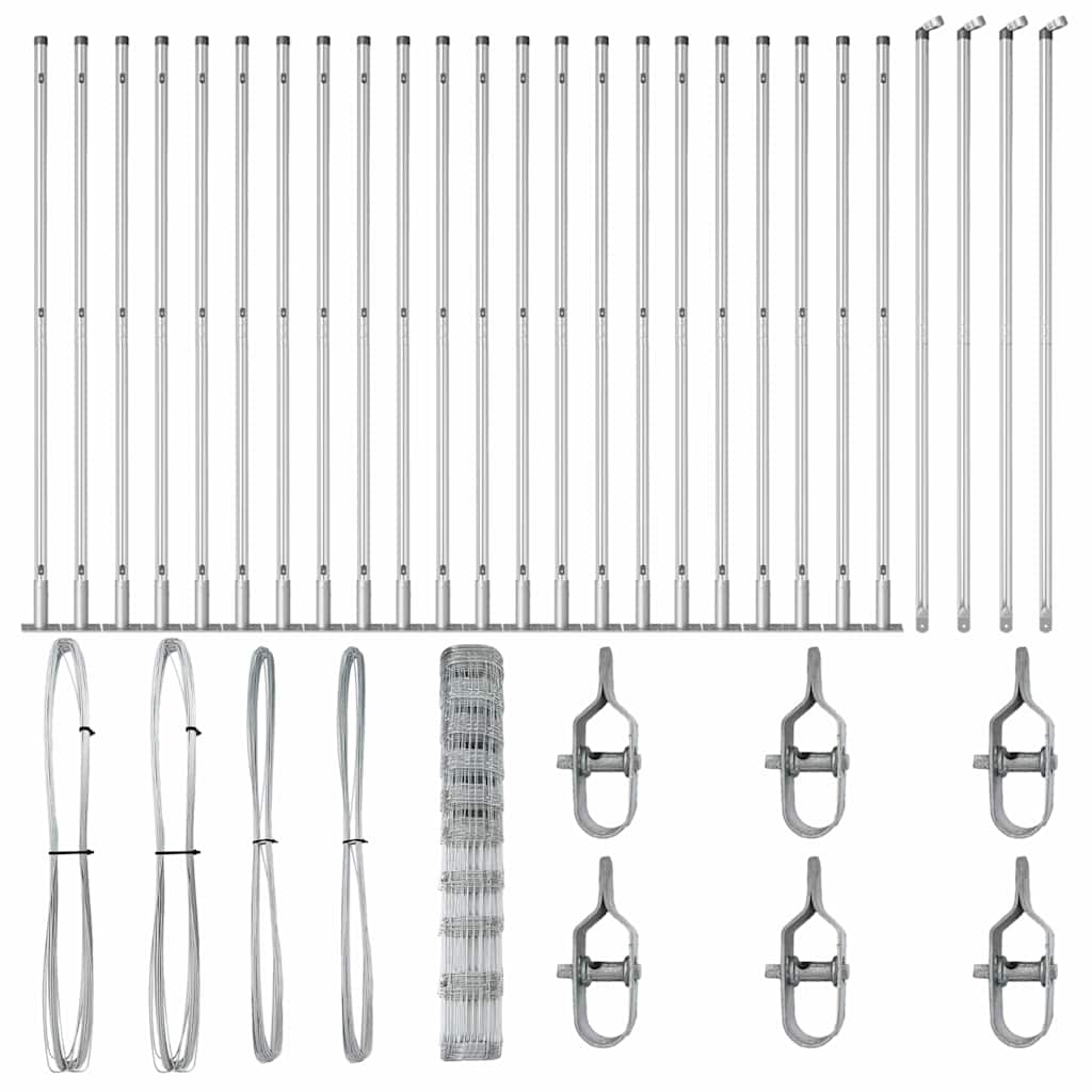 vidaXL Φράχτης Αγρού 1.2x50 μ Γαλβανισμένος Χάλυβας