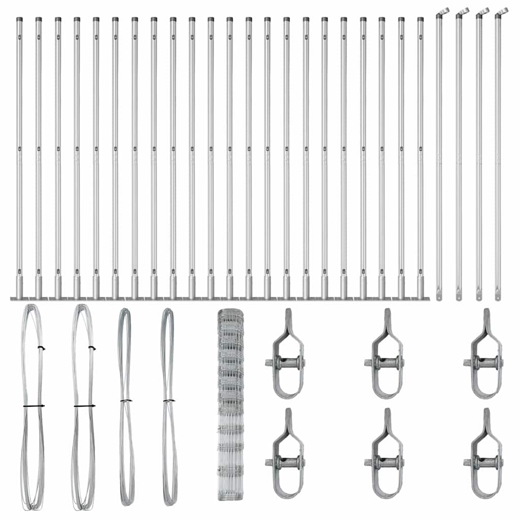 vidaXL Field Fence 1.4x50 μ Γαλβανισμένο Ατσάλι