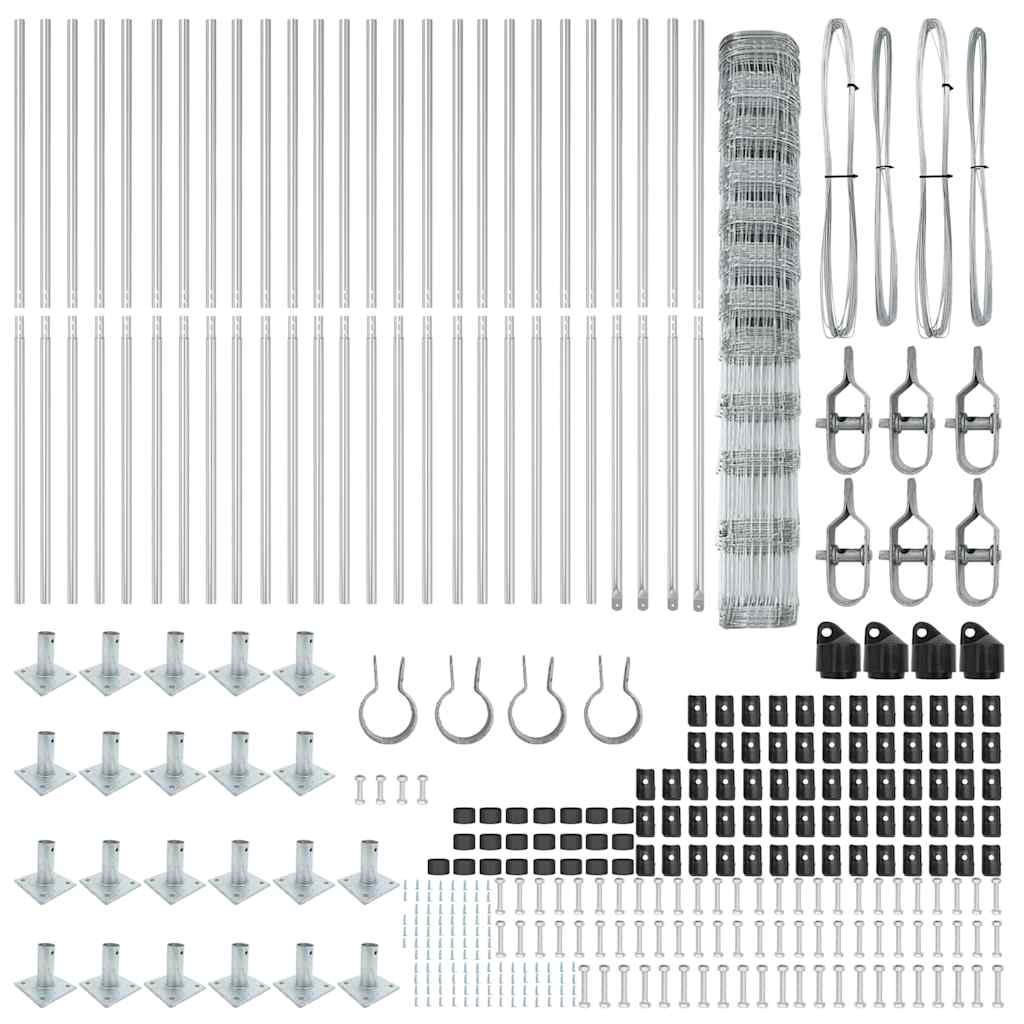 vidaXL Field Fence 1.4x50 μ Γαλβανισμένο Ατσάλι